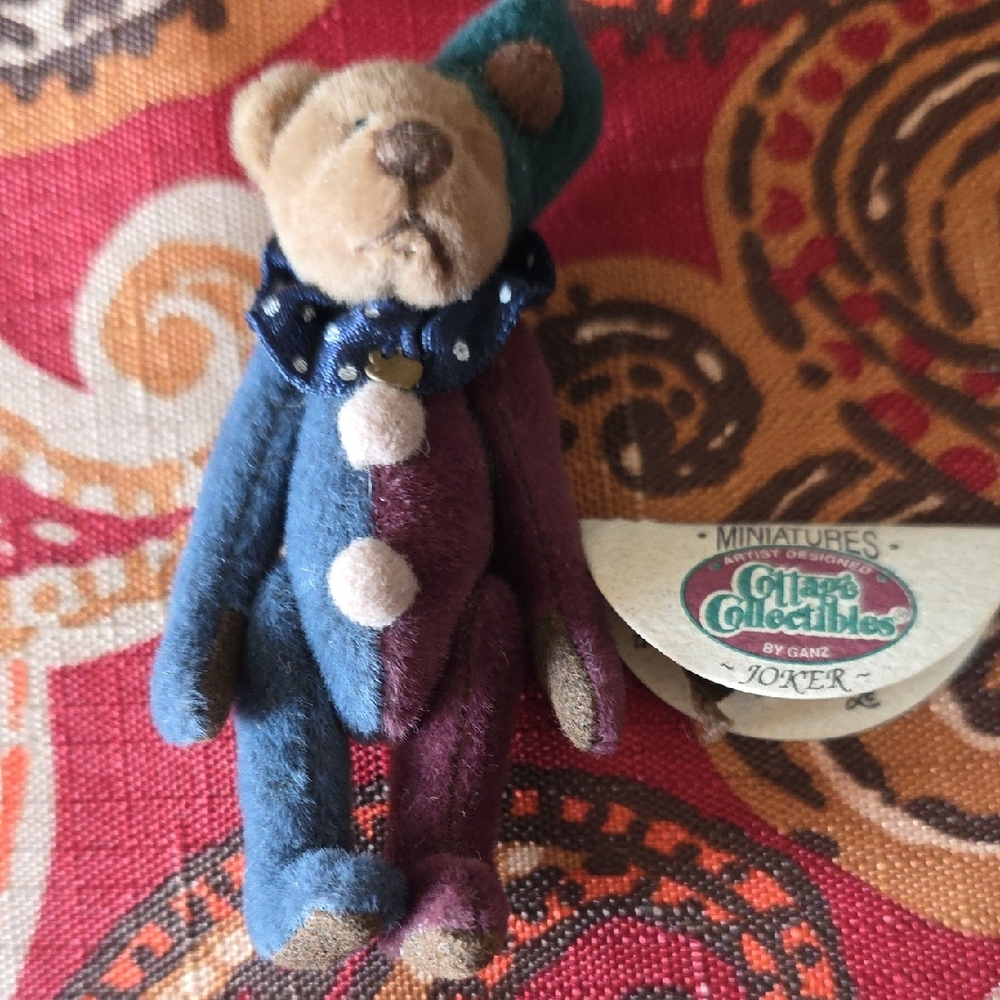 Miniature Ganz Cottage Collectibles Joker Bear